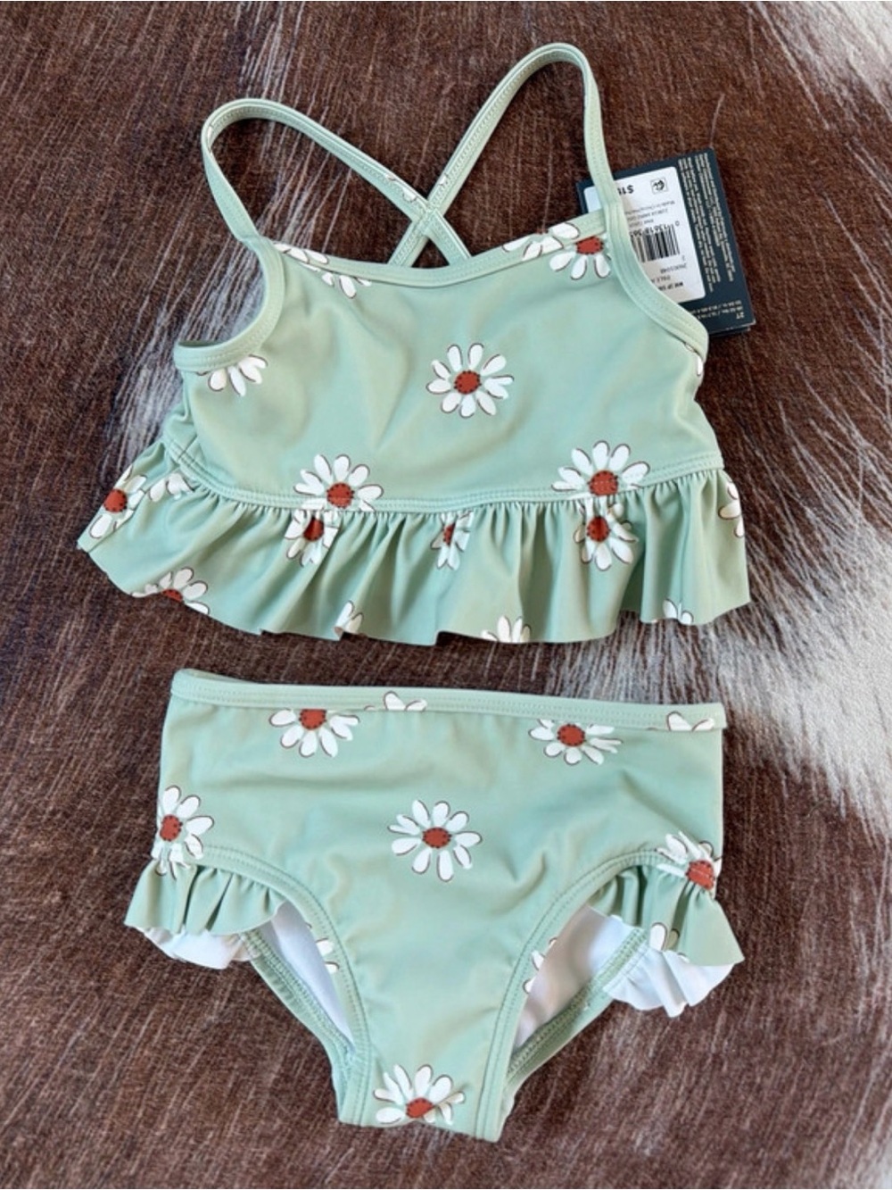 Daisy Ruffle Two-Piece Swimsuit size 2t